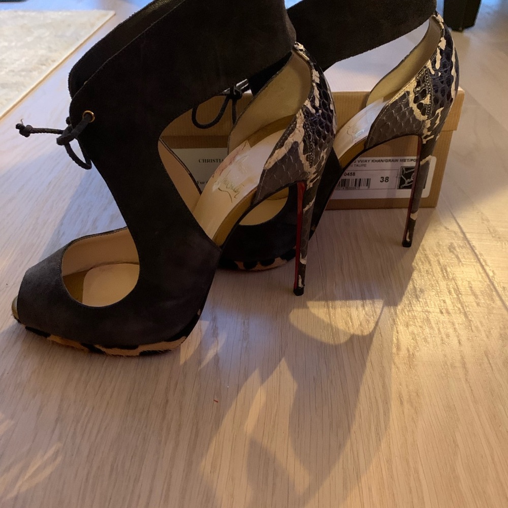 Christian Louboutin Campanina TaupePython Stiletto
